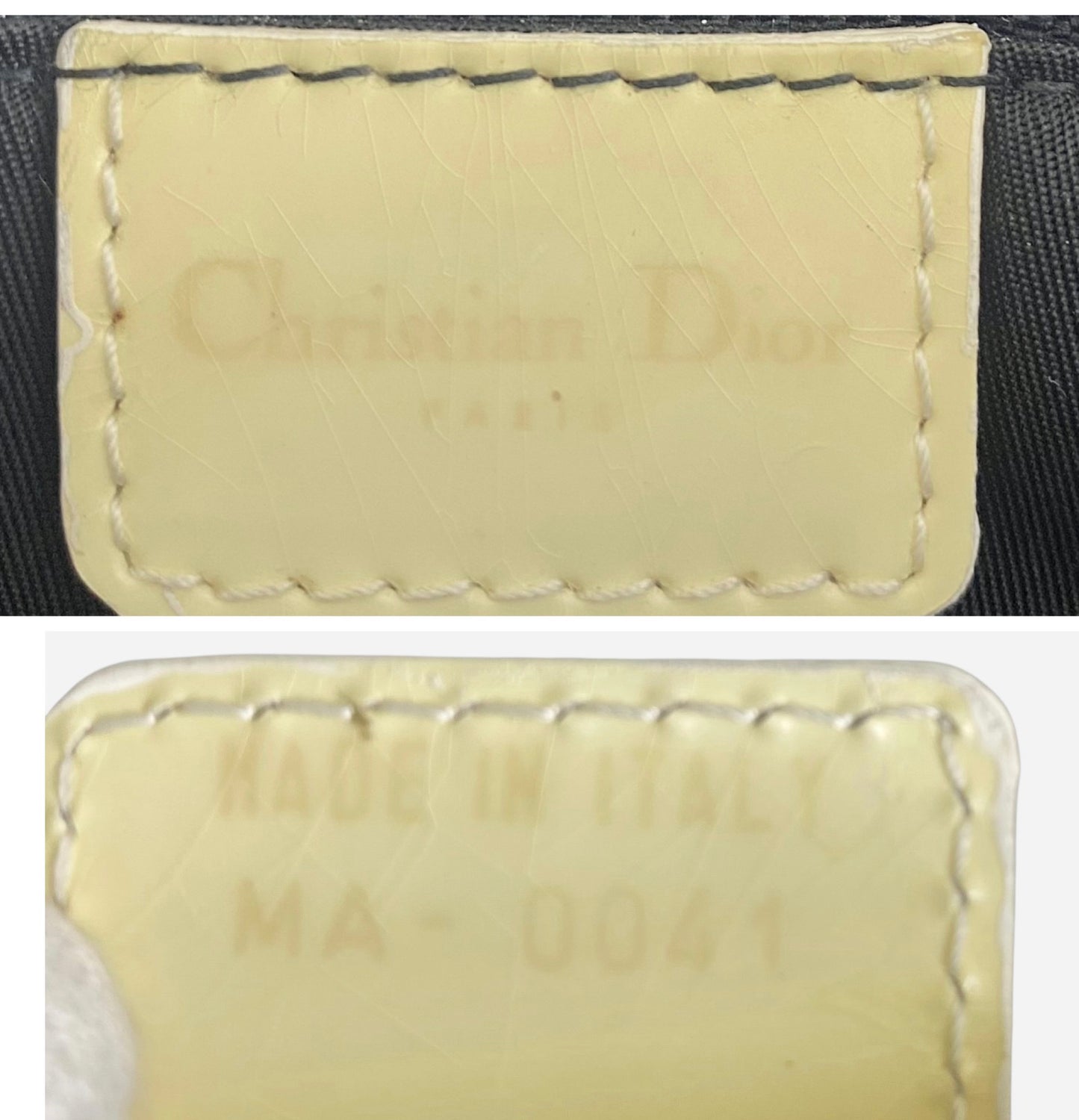 Ultra Rare Dior 2001 SS Cadillac Montaigne Saddle Bag Black White Red