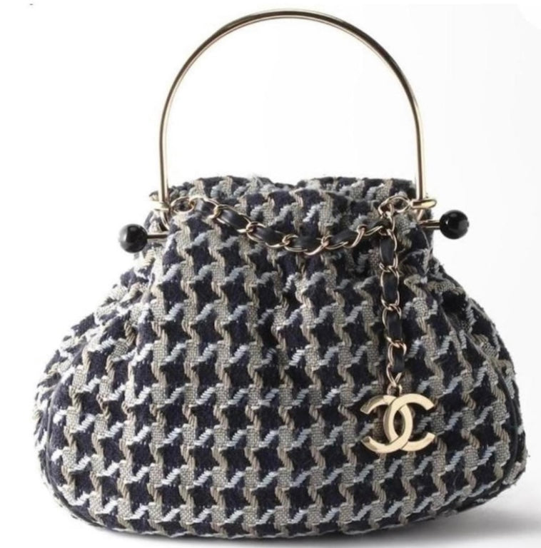 Rare Chanel 05P Runway Tweed Top Handle Basket Bag