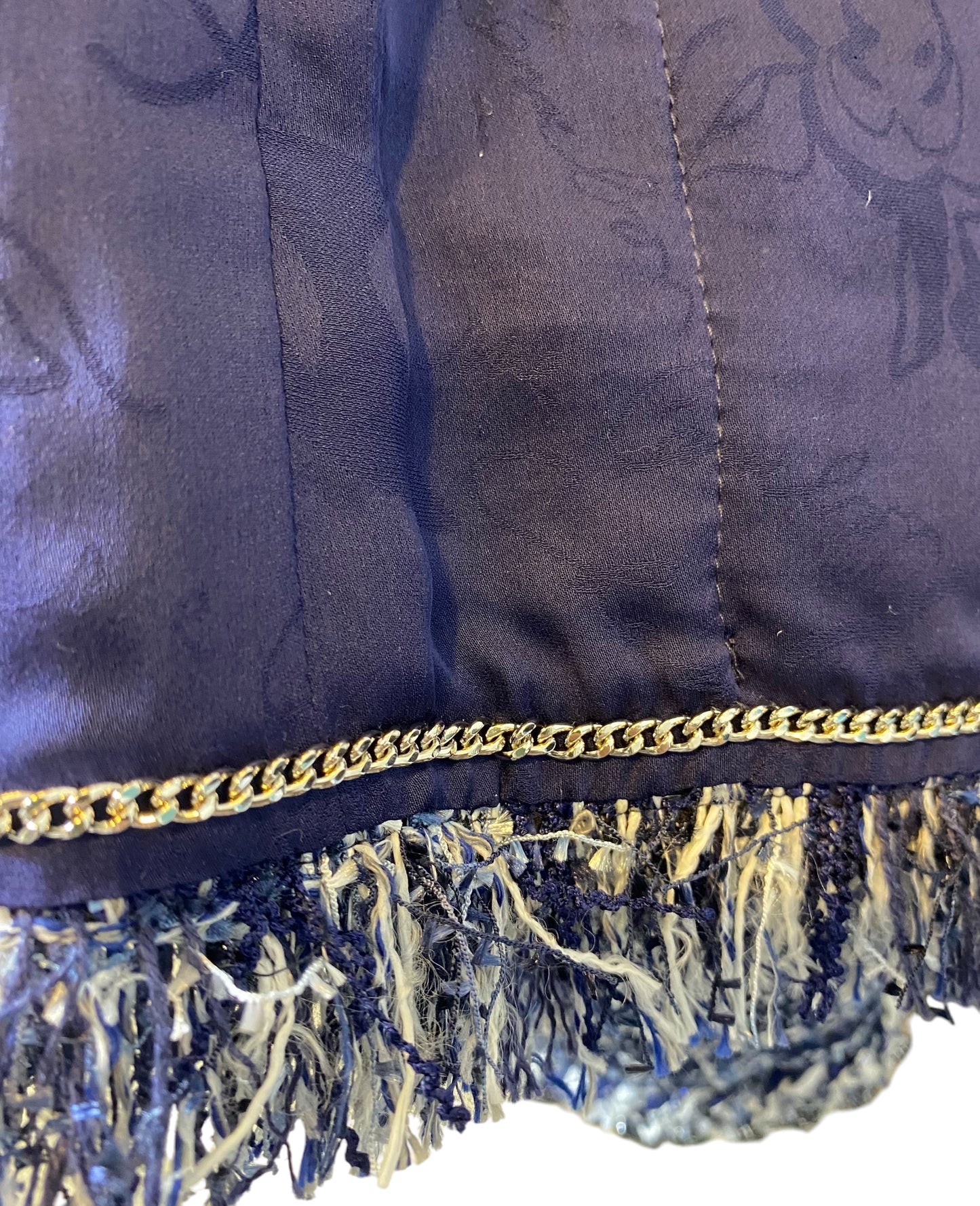 CHANEL 18P BLUE FANTASY TWEED LESAGE JACKET FR 42