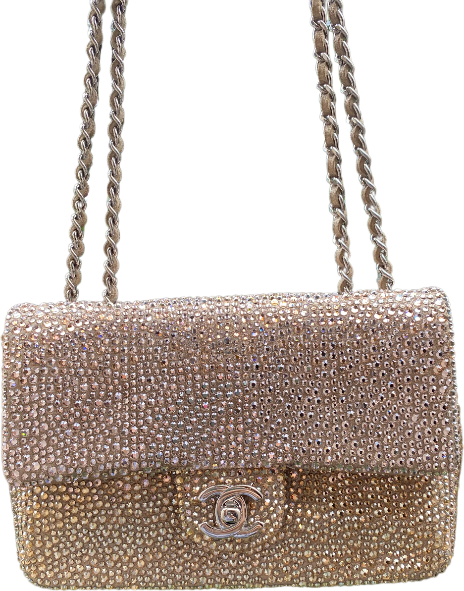 Chanel 2015 Swarovski Crystals Mini Square Classic Flap Bag