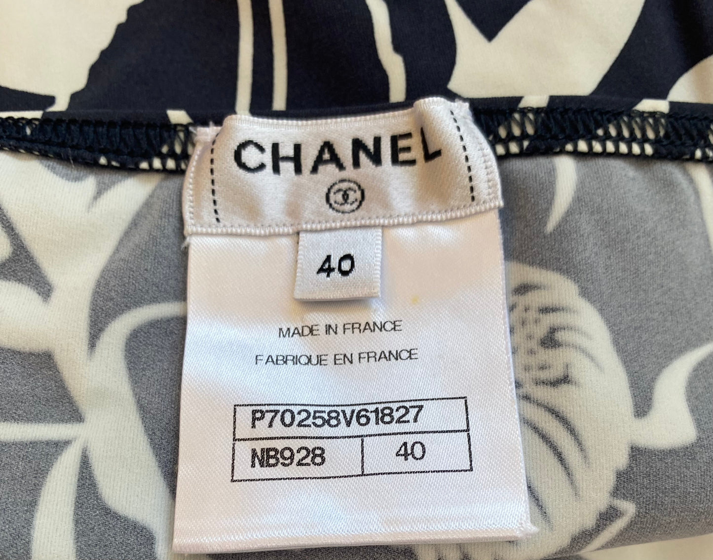 Chanel 2021 Coco Beach Black White One-Piece Swimsuit Bathing Suit FR 40