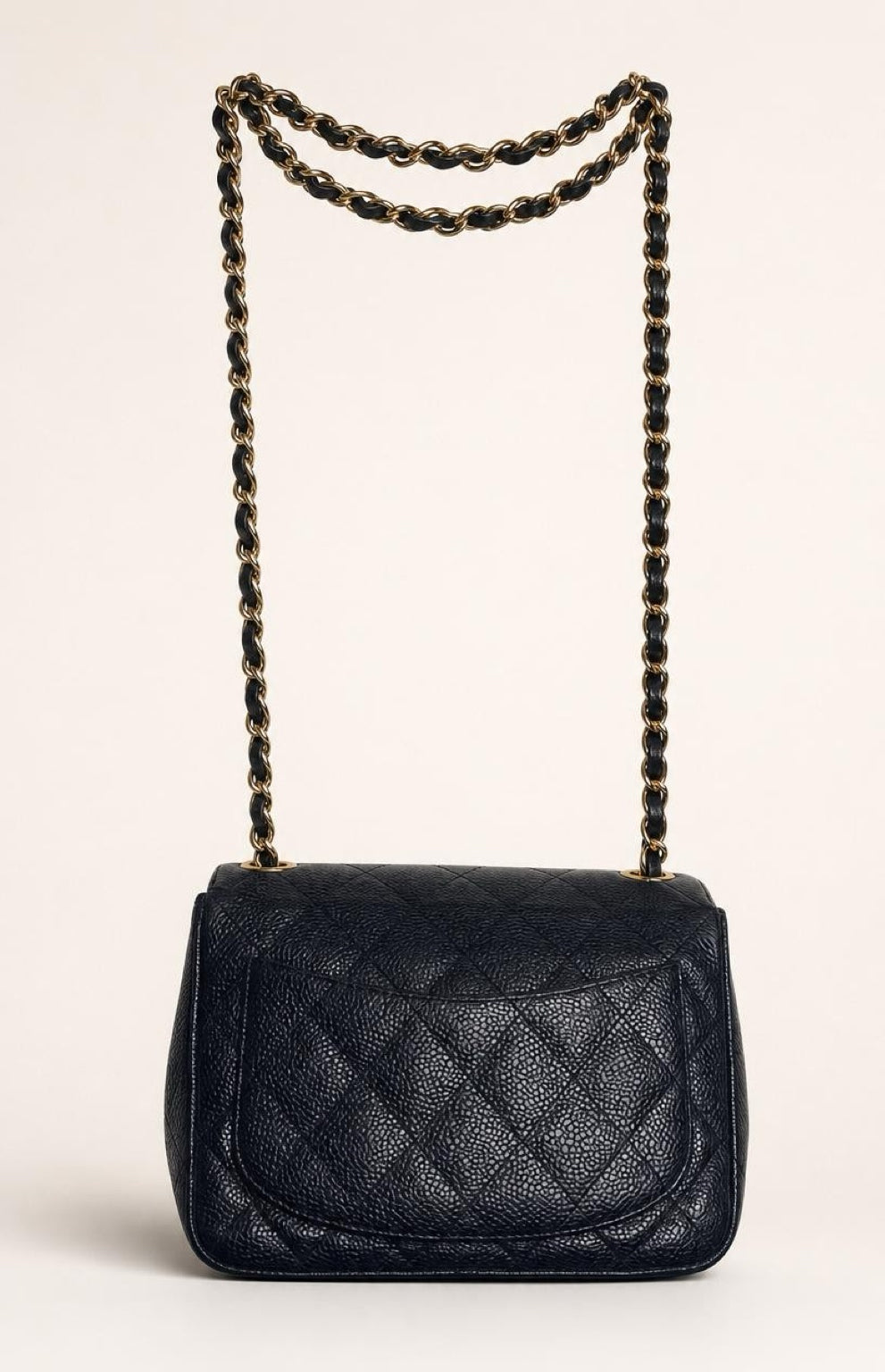 Chanel Mini Square Black Caviar Classic Timeless Flap Bag GHW