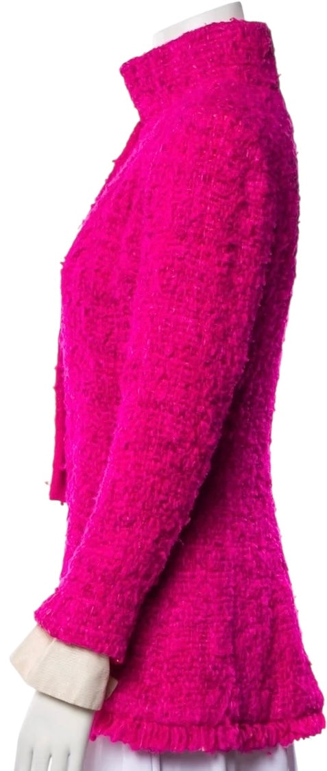 Chanel 12A Paris Bombay Hot Pink Runway Jacket FR 40