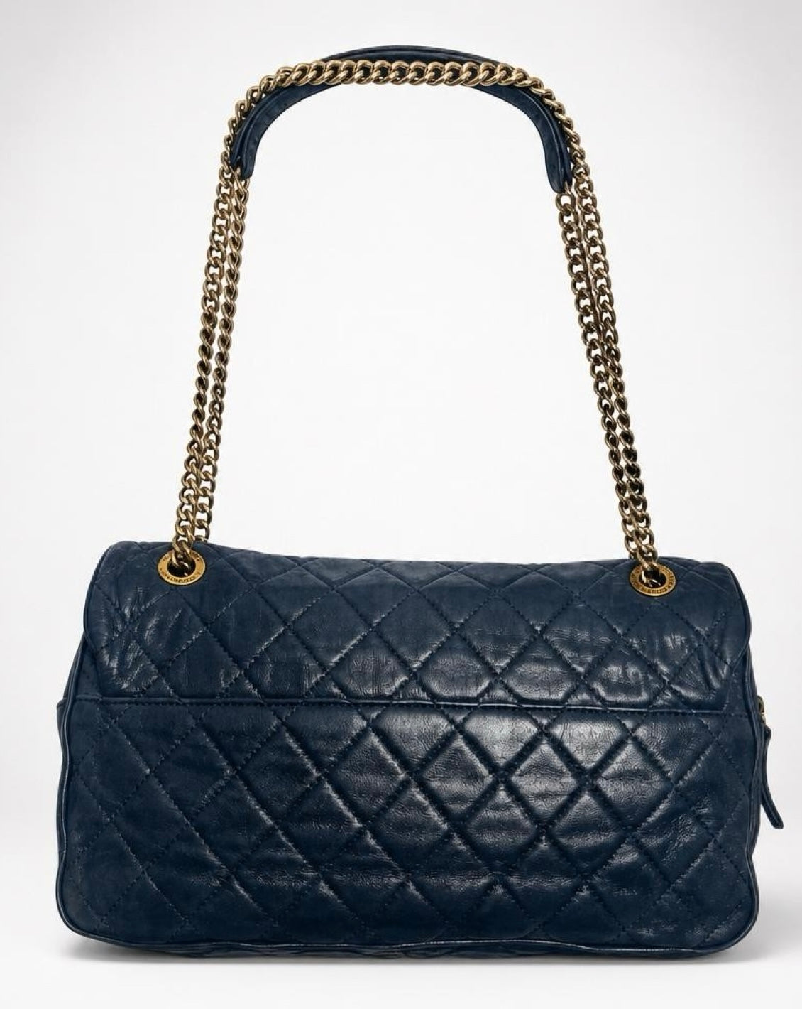 Chanel Black Quilted Iridescent Calfskin Shiva Jumbo Classic Flap Bag GHW