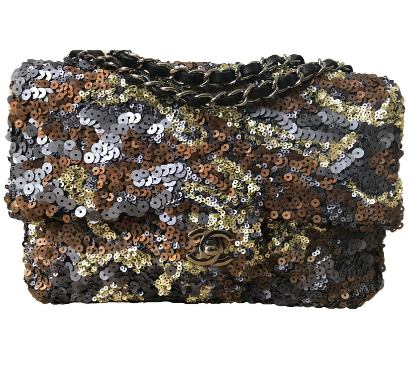 Chanel 2013 Medium Multicolor Sequin Classic Flap Bag