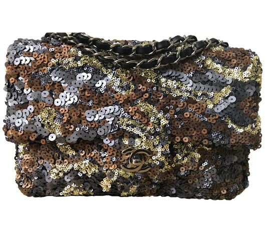 Chanel 2013 Medium Multicolor Sequin Classic Flap Bag