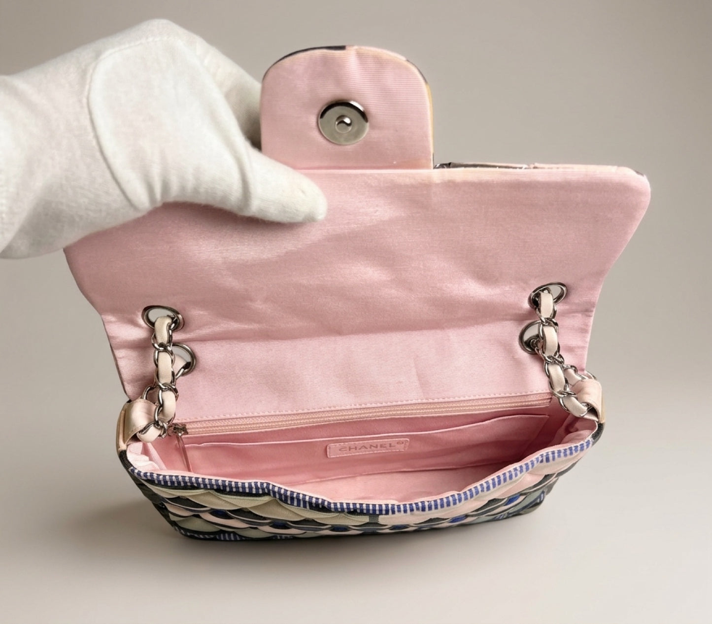Chanel 09C Ocean Drive Pink Heart Small Classic Single Flap Bag
