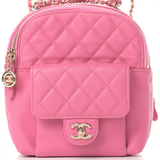 Chanel 2019 La PAUSA Pink Caviar Backpack