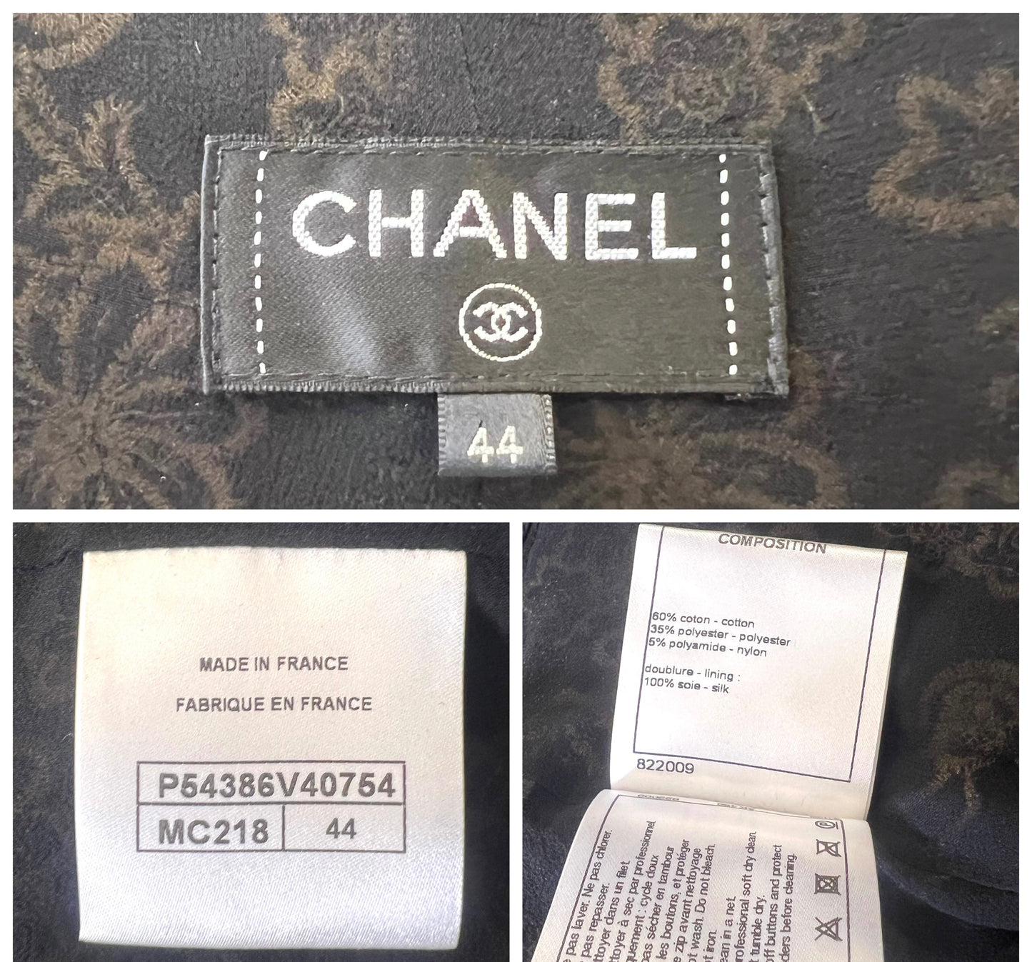 Chanel 16A Paris Rome Caramel Black Lace Dress Pants Trouser FR 44