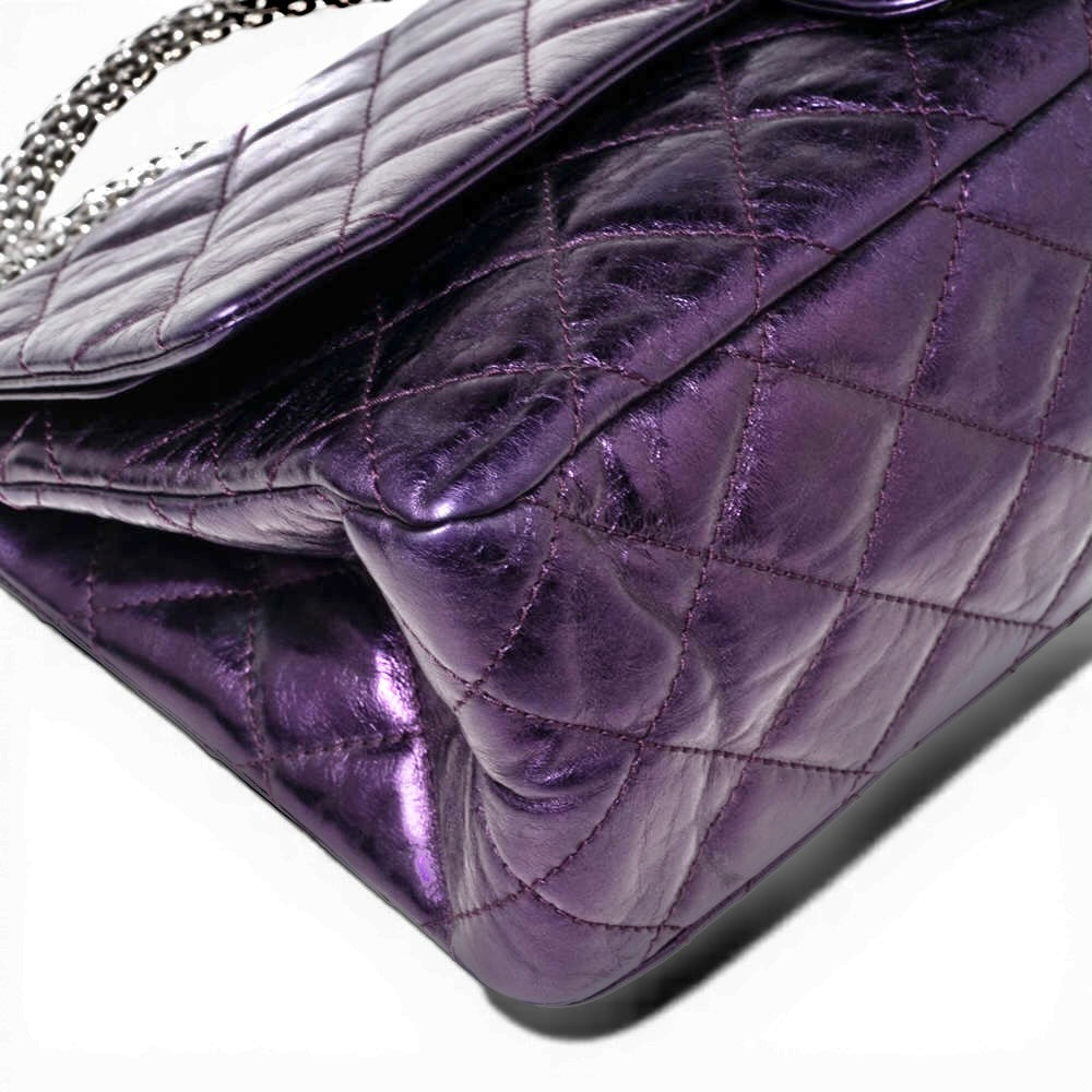 Chanel Metallic Purple Maxi 228 Classic Reissue Flap Bag