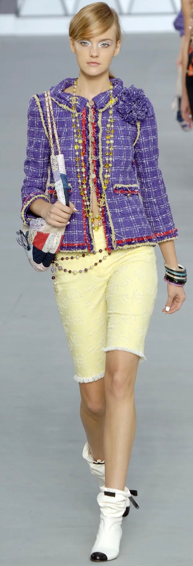 ULTRA RARE CHANEL 06P RUNWAY MULTICOLOR PATCHWORK TOTE HOBO BAG
