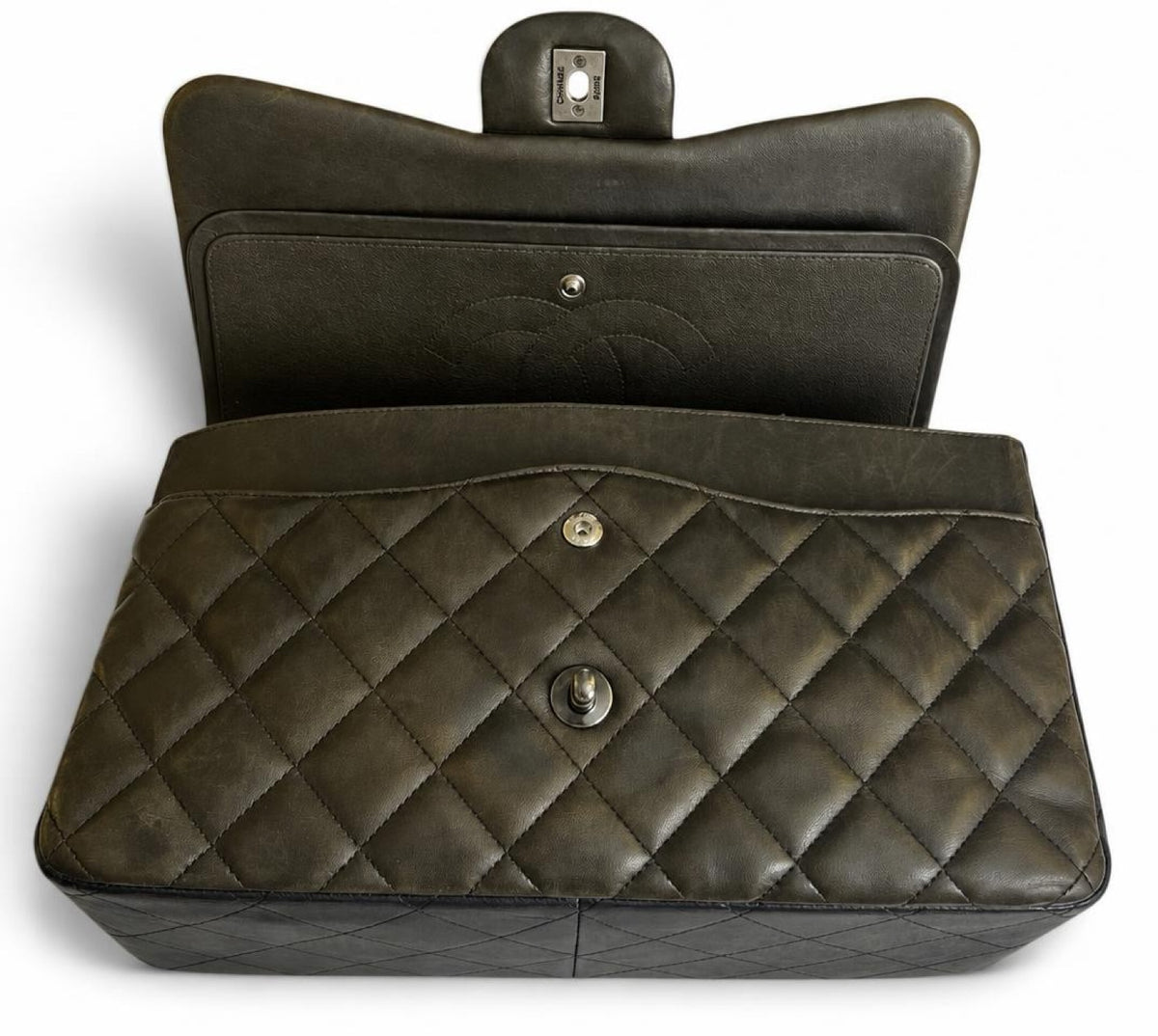 Chanel 13A Edinburgh TriColor Quilted Lambskin Jumbo Classic Double Flap Bag
