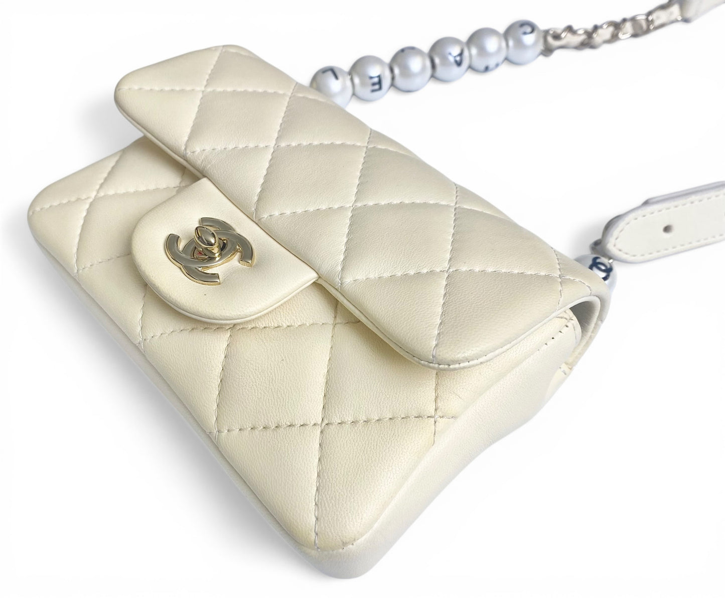 Chanel 2019 My Precious Pearls Quilted Leather Mini Waist Belt Bag