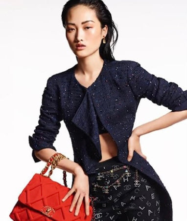 Chanel 20C Runway Black CC Logo Pants Leggings FR 42