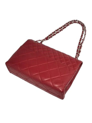 Chanel In The Business Dark Red Quilted Leather Classic Flap Bag SHW