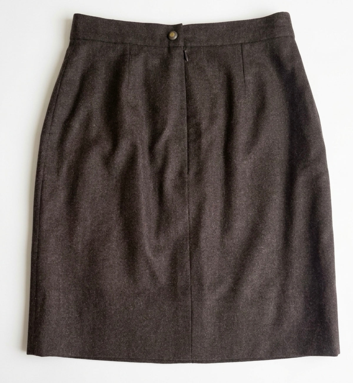 Vintage Chanel 94A Brown Boucle Wool Skirt Suit FR 36