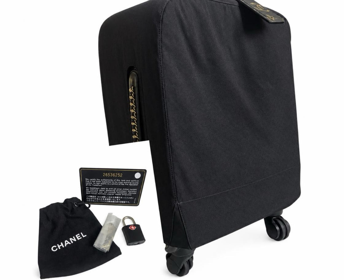Rare Chanel 19A Paris New York Egypt Graffiti Trolley Travel Bag Carry On Luggage
