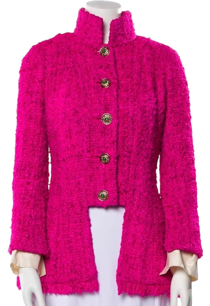 Chanel 12A Paris Bombay Hot Pink Runway Jacket FR 40