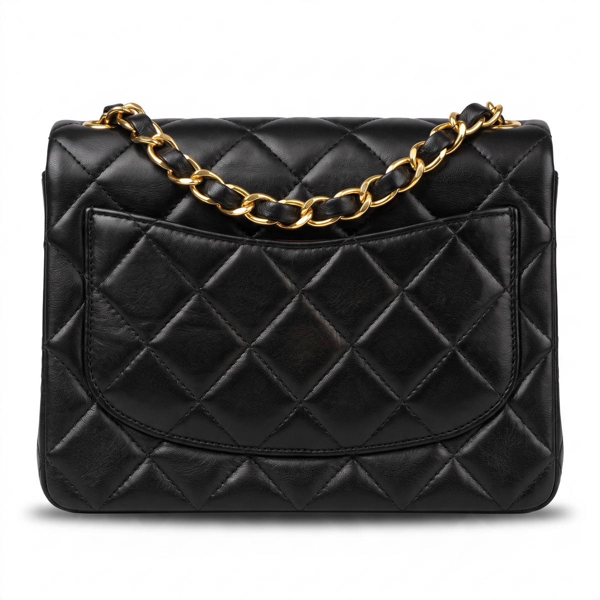 Vintage Chanel Black Quilted Lambskin Mini Square Timeless Classic Flap Bag 24K GHW