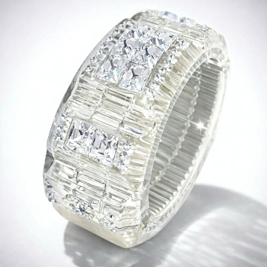RARE Chanel 15C Paris Dubai FULL Swarovski Crystal Cuff Bracelet