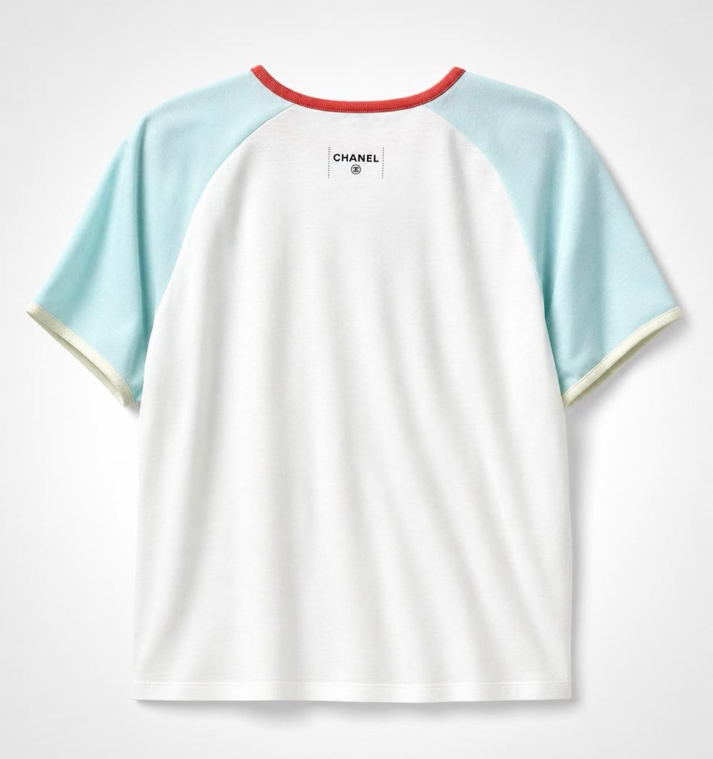 Chanel 17C CC Viva Coco Cuba Libre Baby Blue Multicolor Tee Shirt Size M