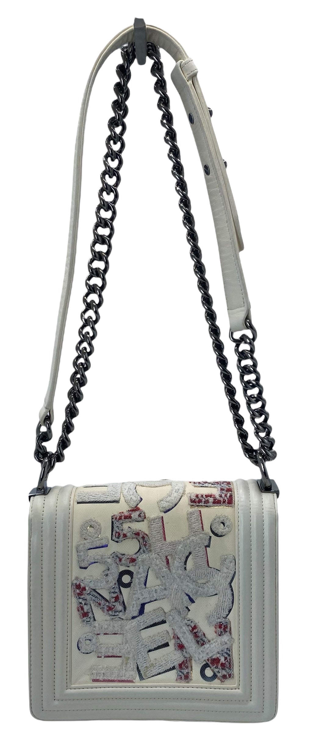 Chanel 14S Rare Limited Edition No 5 Graffiti Lambskin Boy Bag