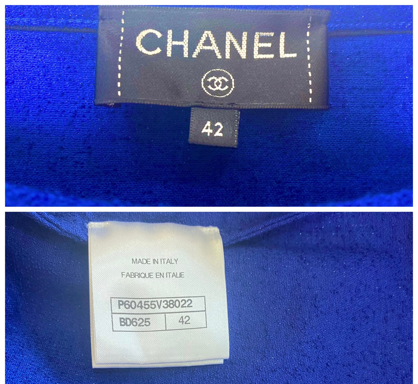 Chanel 19C La Pausa Runway Blue Blouse Top Shirt FR 42