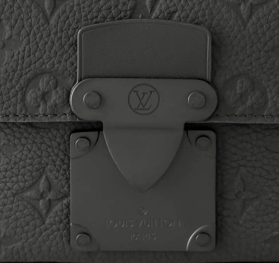 Louis Vuitton Matte Black Taurillon Monogram S Lock Sling Crossbody Waist Bag