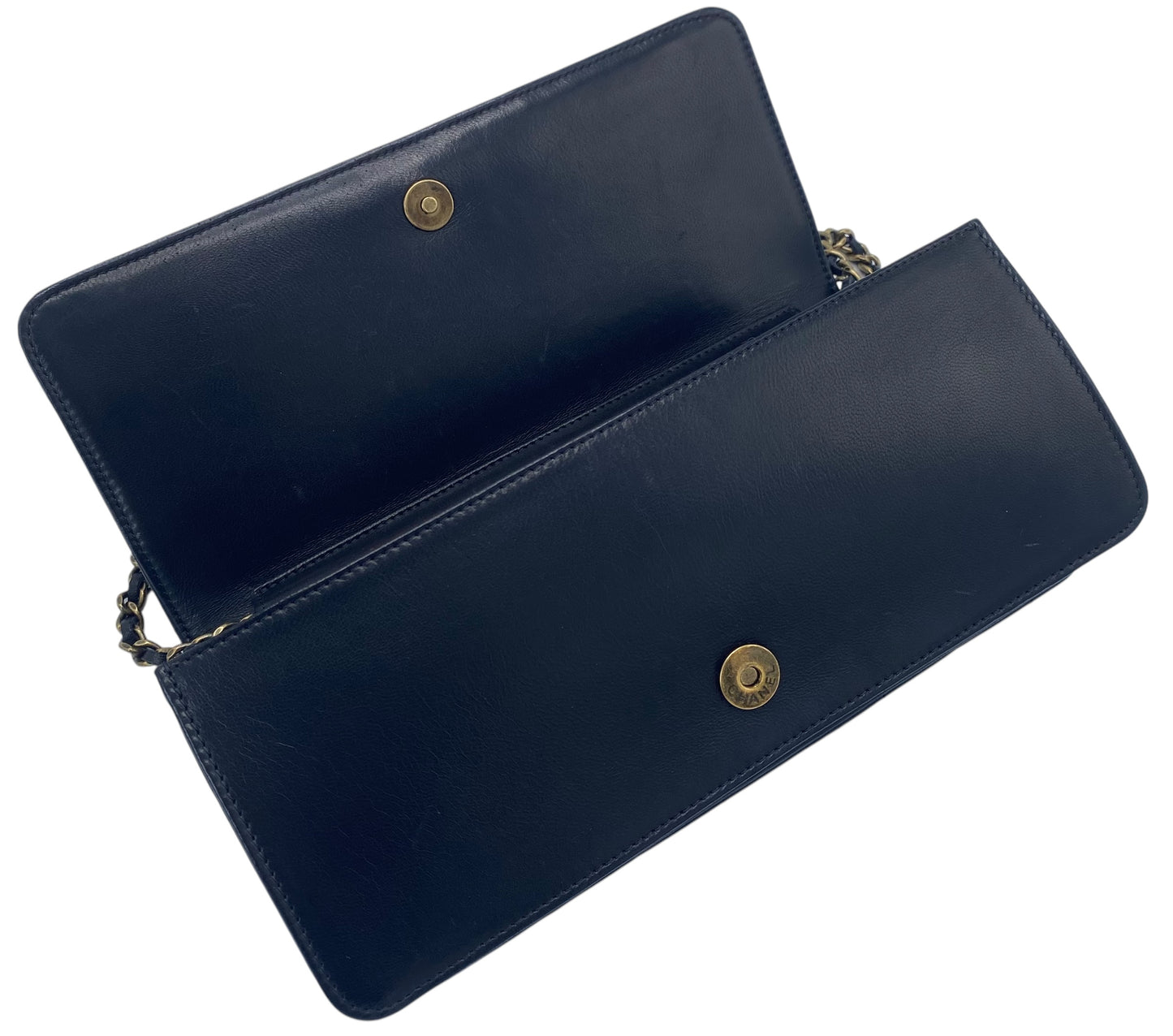 Chanel 11A Paris-Byzance Black Chocolate Bar Lambskin Leather Jeweled Clutch Minaudière Bag