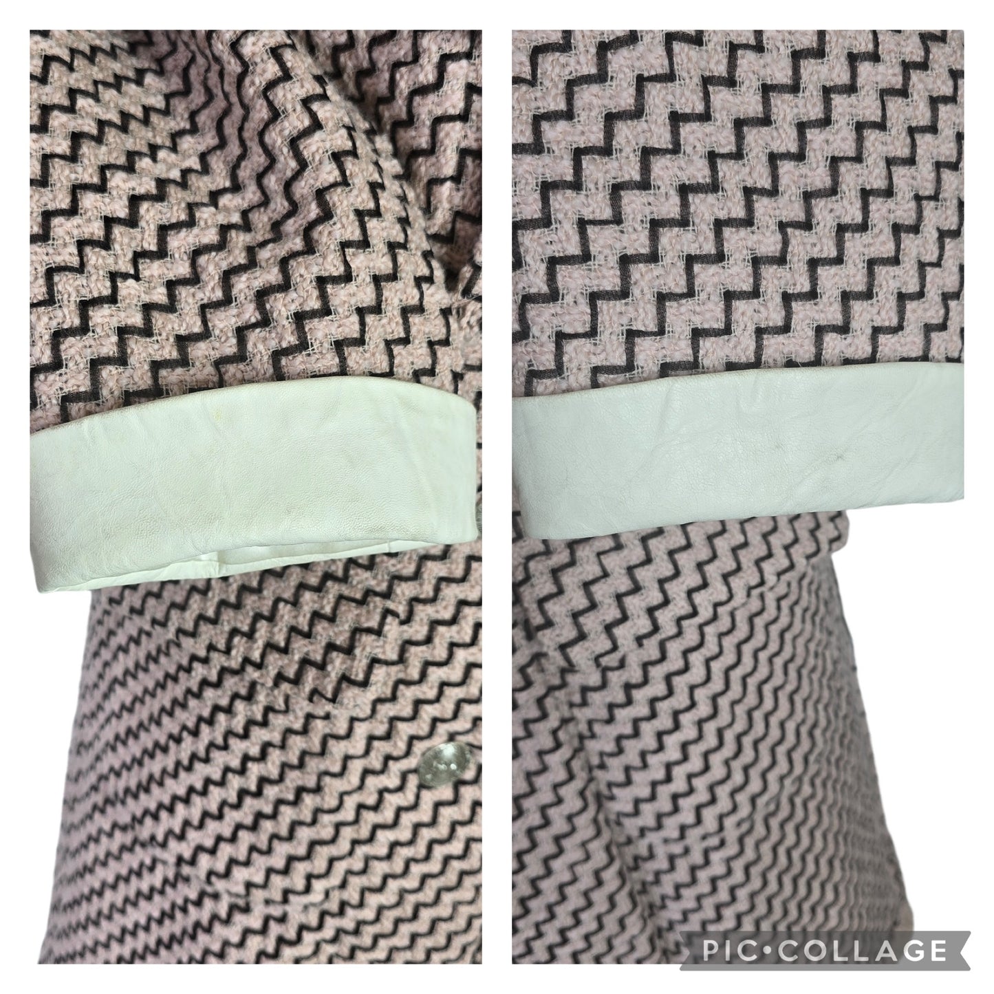 Chanel 16A Paris-Rome Runway Pink White Dress Coat FR 38