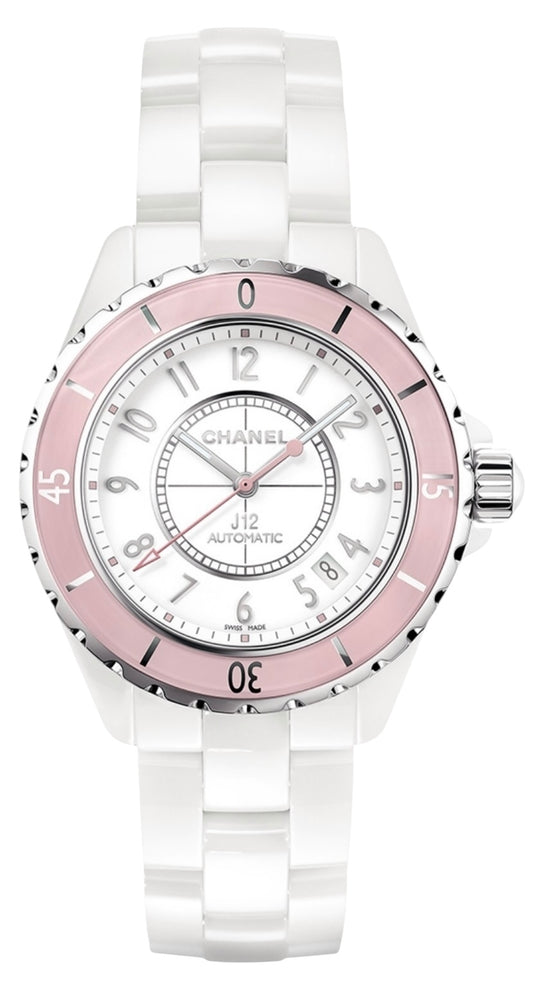 Chanel Limited Edition J12 Automatic 38mm (Large Bezel) Pink White Ceramic Watch