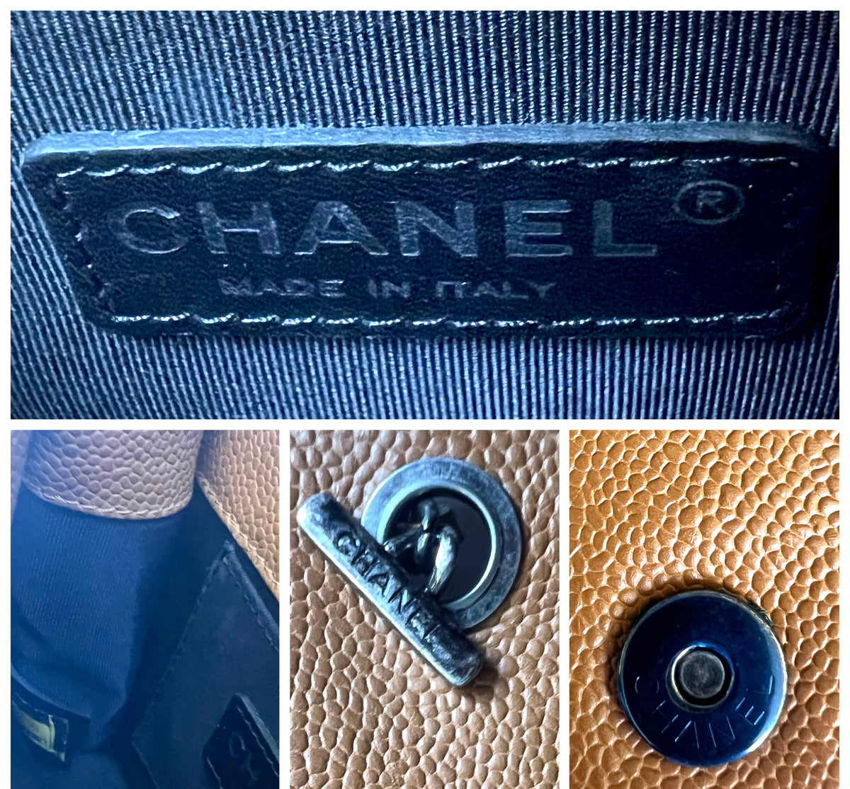 Rare Chanel 14A Paris Dallas Brown Caviar Mini Boy Brick Bag