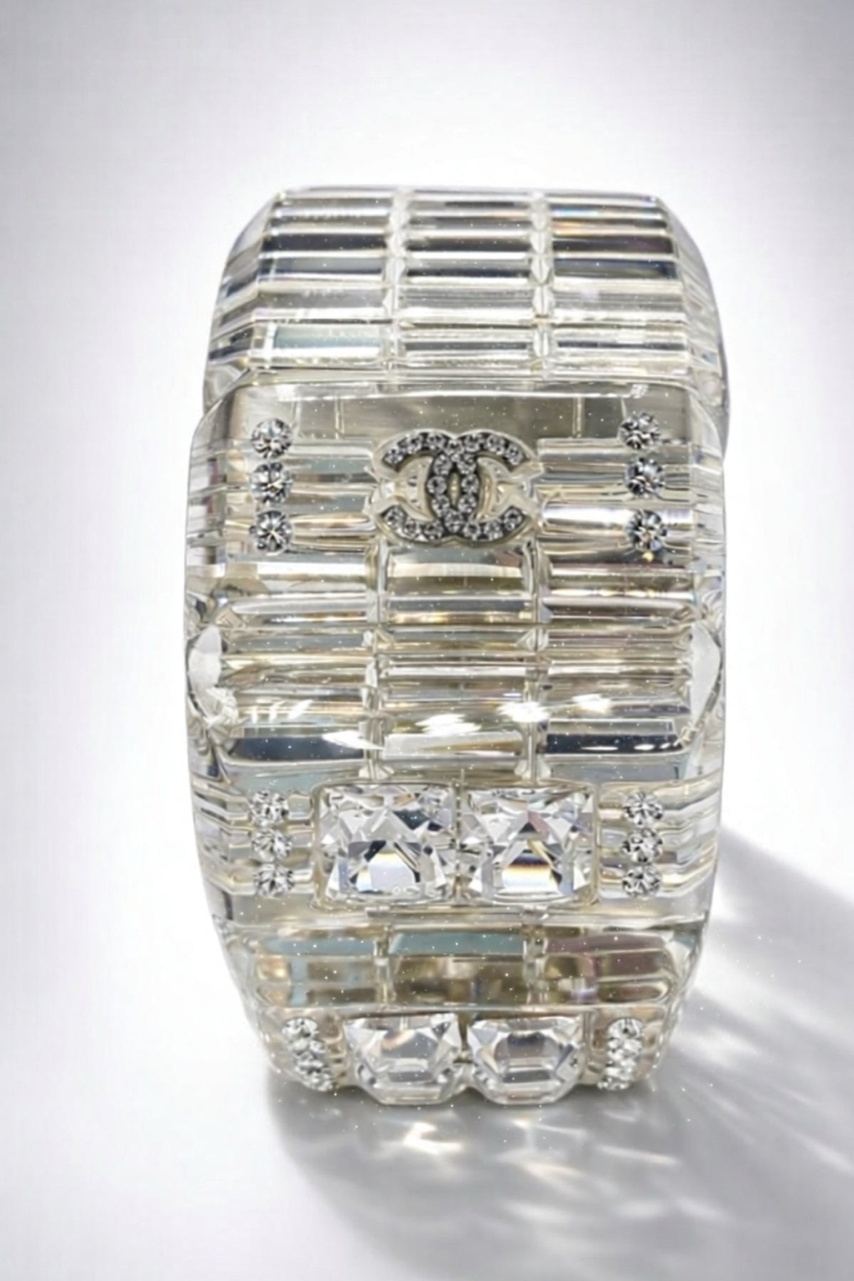 RARE Chanel 15C Paris Dubai FULL Swarovski Crystal Cuff Bracelet
