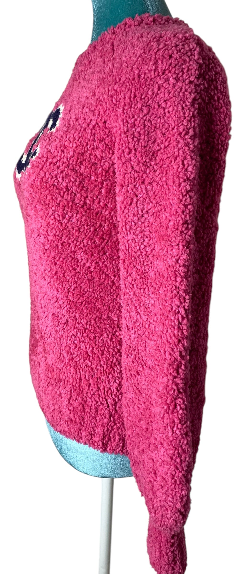 Chanel 19A Pink CC Teddy Sweater Wool Jumper FR 34