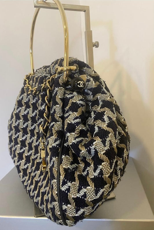 Rare Chanel 05P Runway Tweed Top Handle Basket Bag