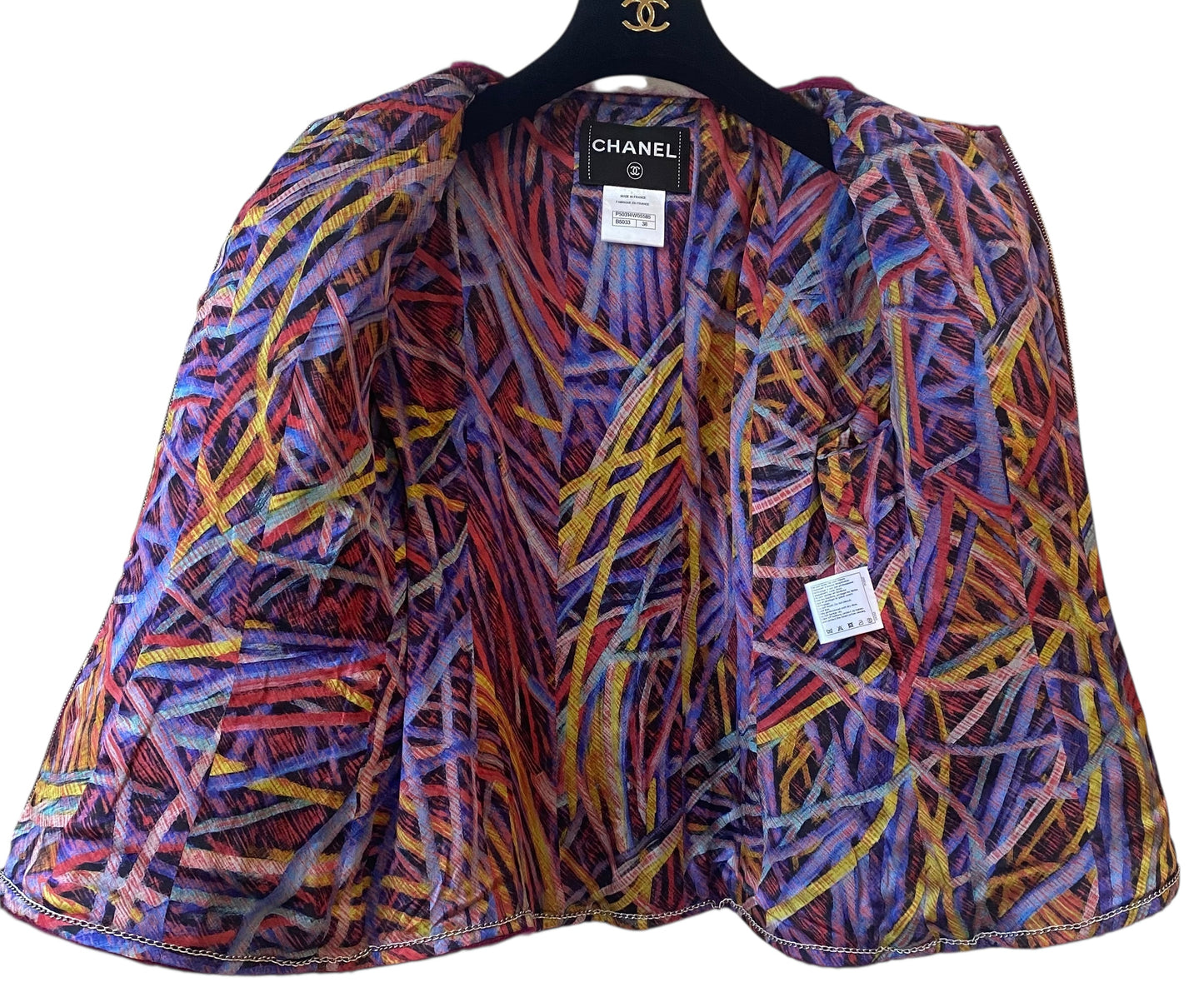 Chanel 14A Supermarket Collection Raspberry Pink Jacket FR 38