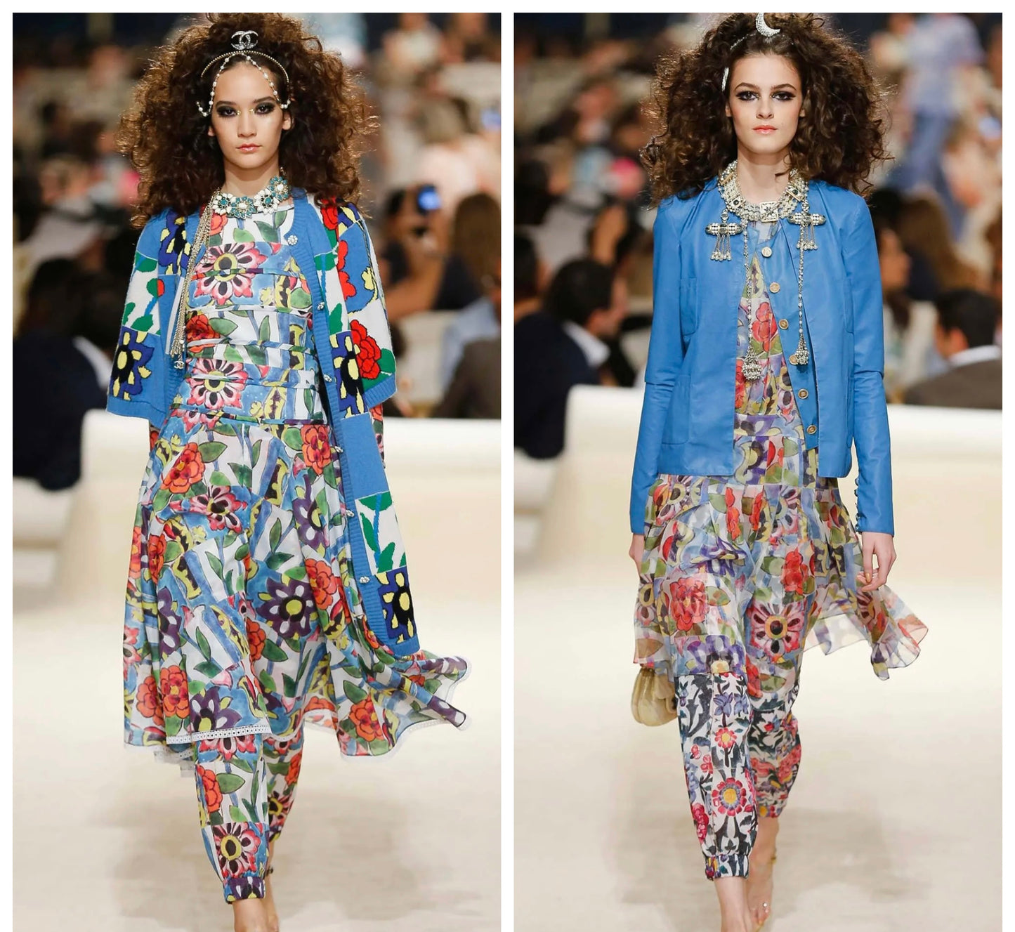 Chanel 15C Dubai CC Logo Kaleidoscopic Shirt Blouse FR 40