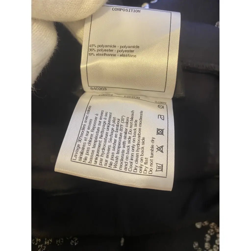CHANEL 20C RUNWAY CC Logo Pants Leggings FR 38