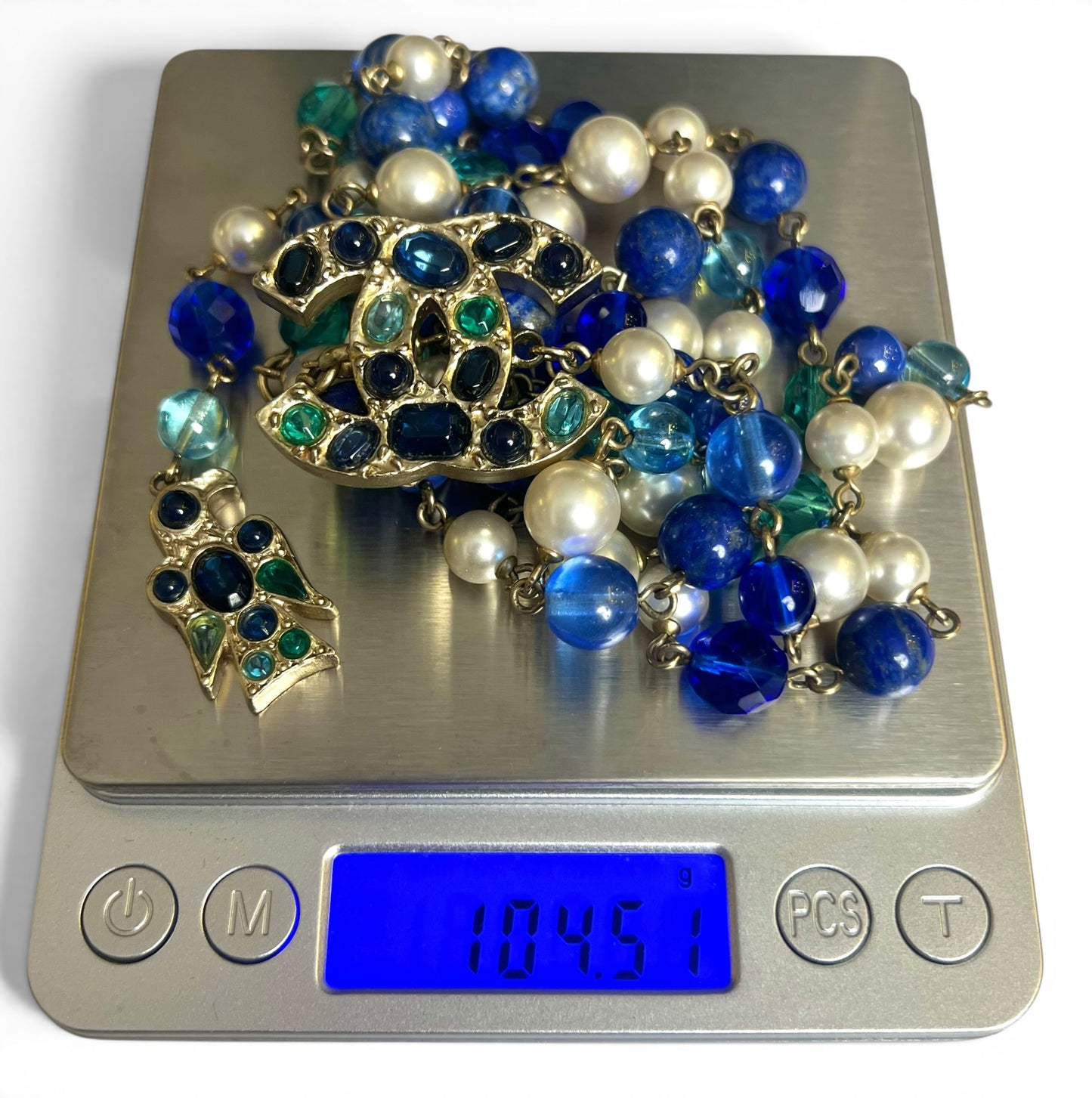 Rare Chanel 07A CC Aztec Bird Multicolor Gripoix Pearl Statement Belt/Necklace