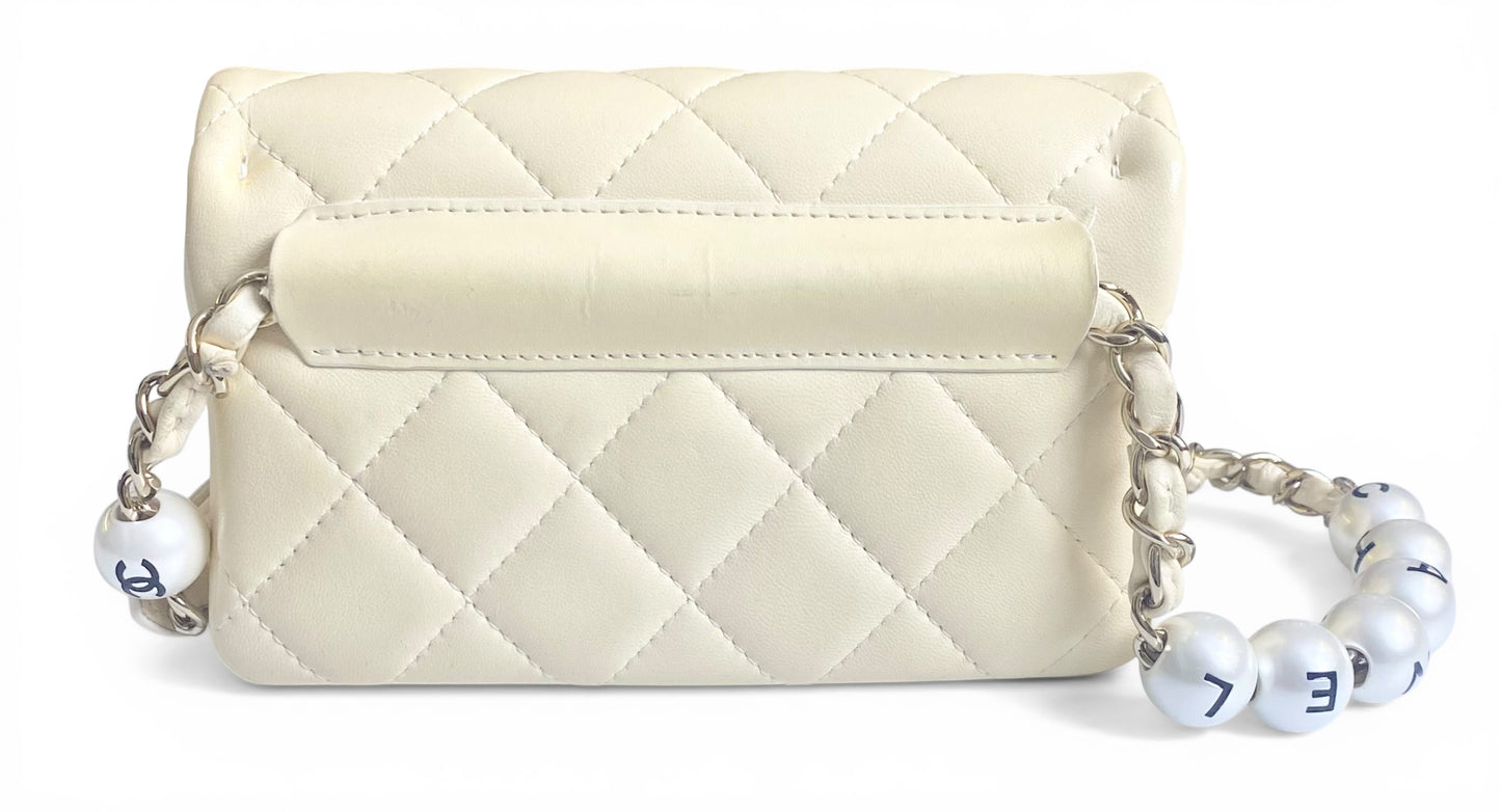 Chanel 2019 My Precious Pearls Quilted Leather Mini Waist Belt Bag