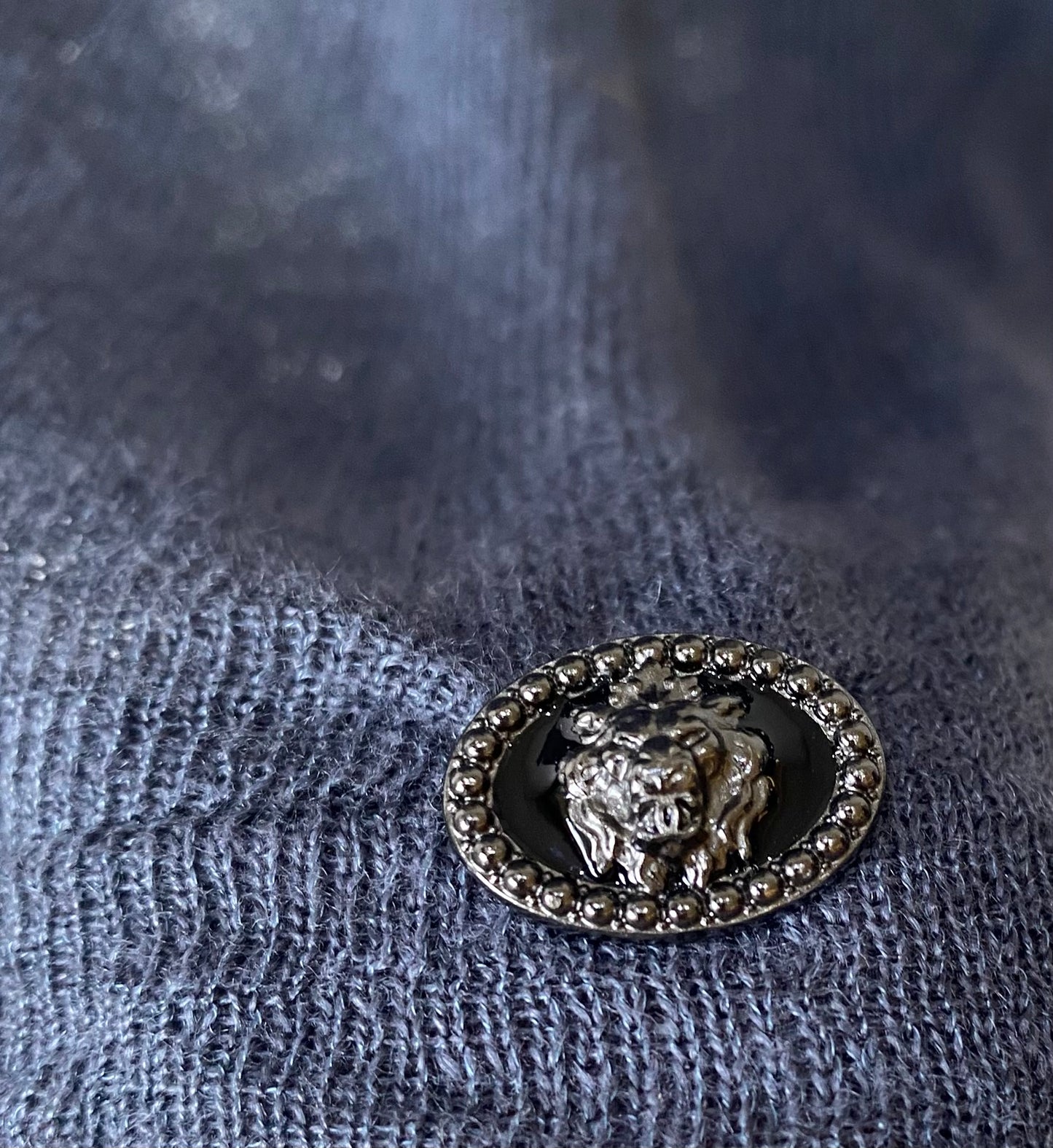 Chanel Blue Linen Tweed Trim Blouse and Cardigan TwinSet FR 42