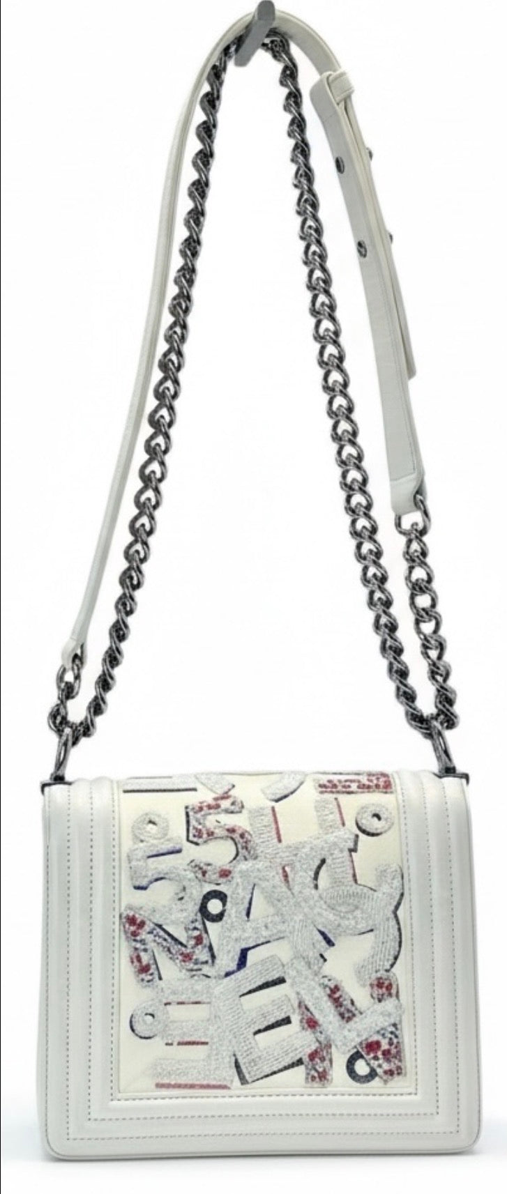 Rare Chanel 14S Limited Edition Graffiti Lambskin Small Boy Bag