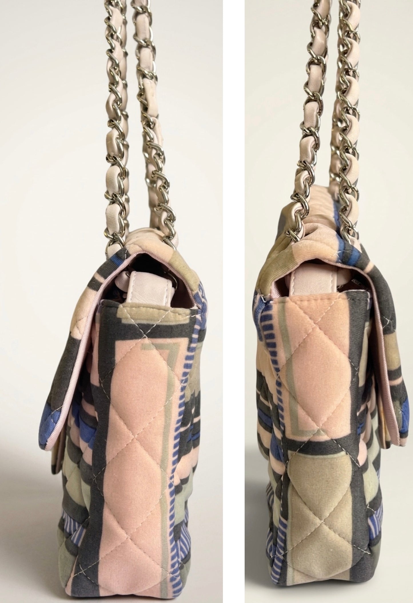 Chanel 09C Ocean Drive Pink Heart Small Classic Single Flap Bag