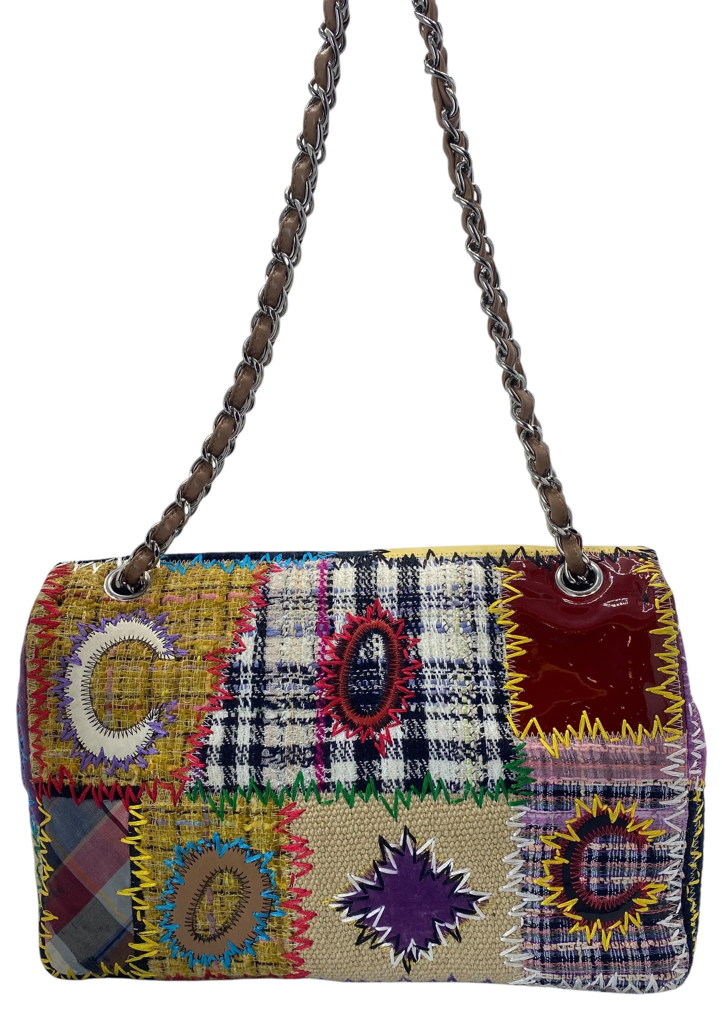 Chanel 2011 Jumbo Patchwork Multicolor Classic Flap Bag