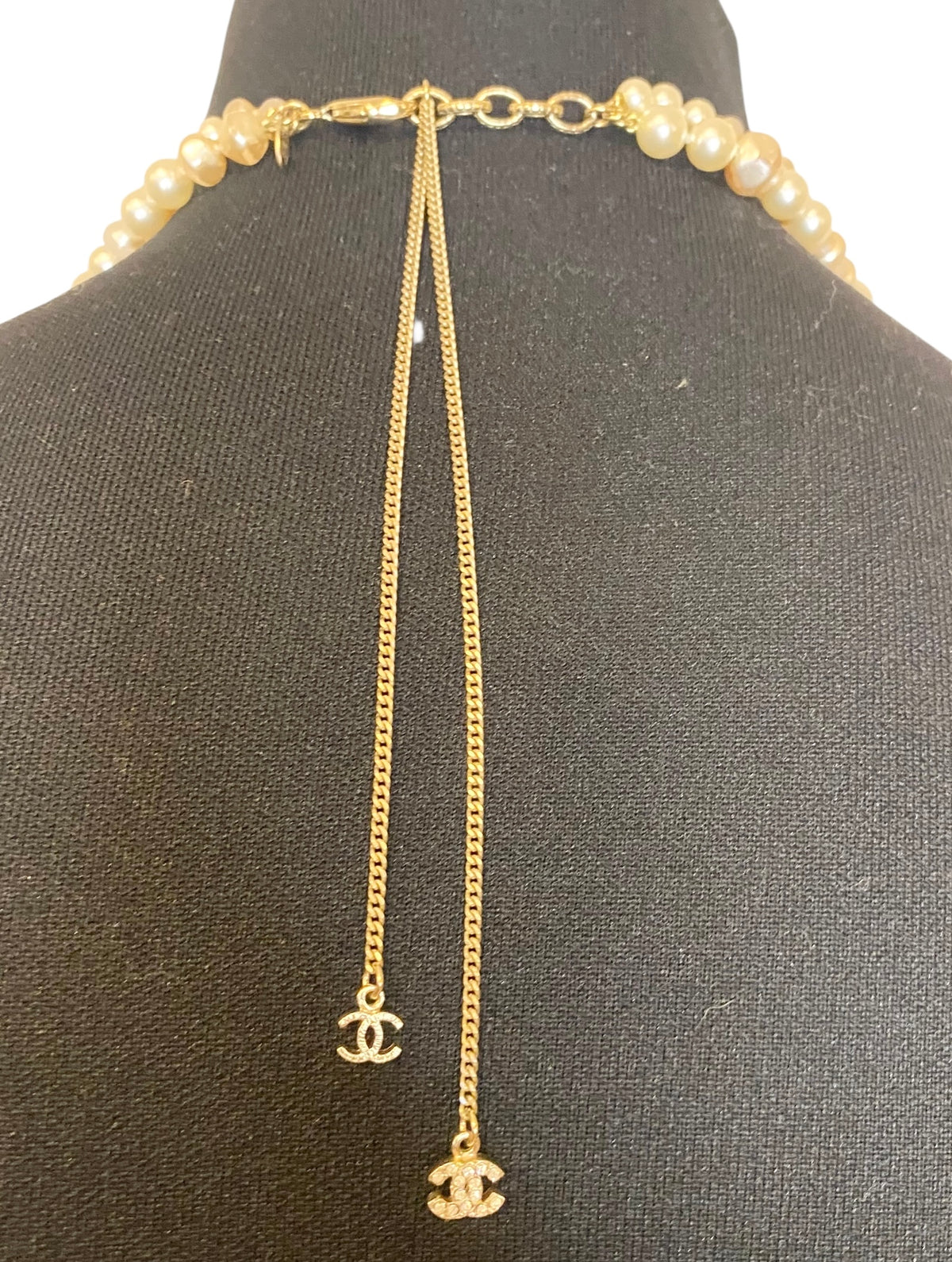 Rare Chanel 09A Extra Long 3 Strand 10 CCs Metal Camellia Long Statement Necklace GHW