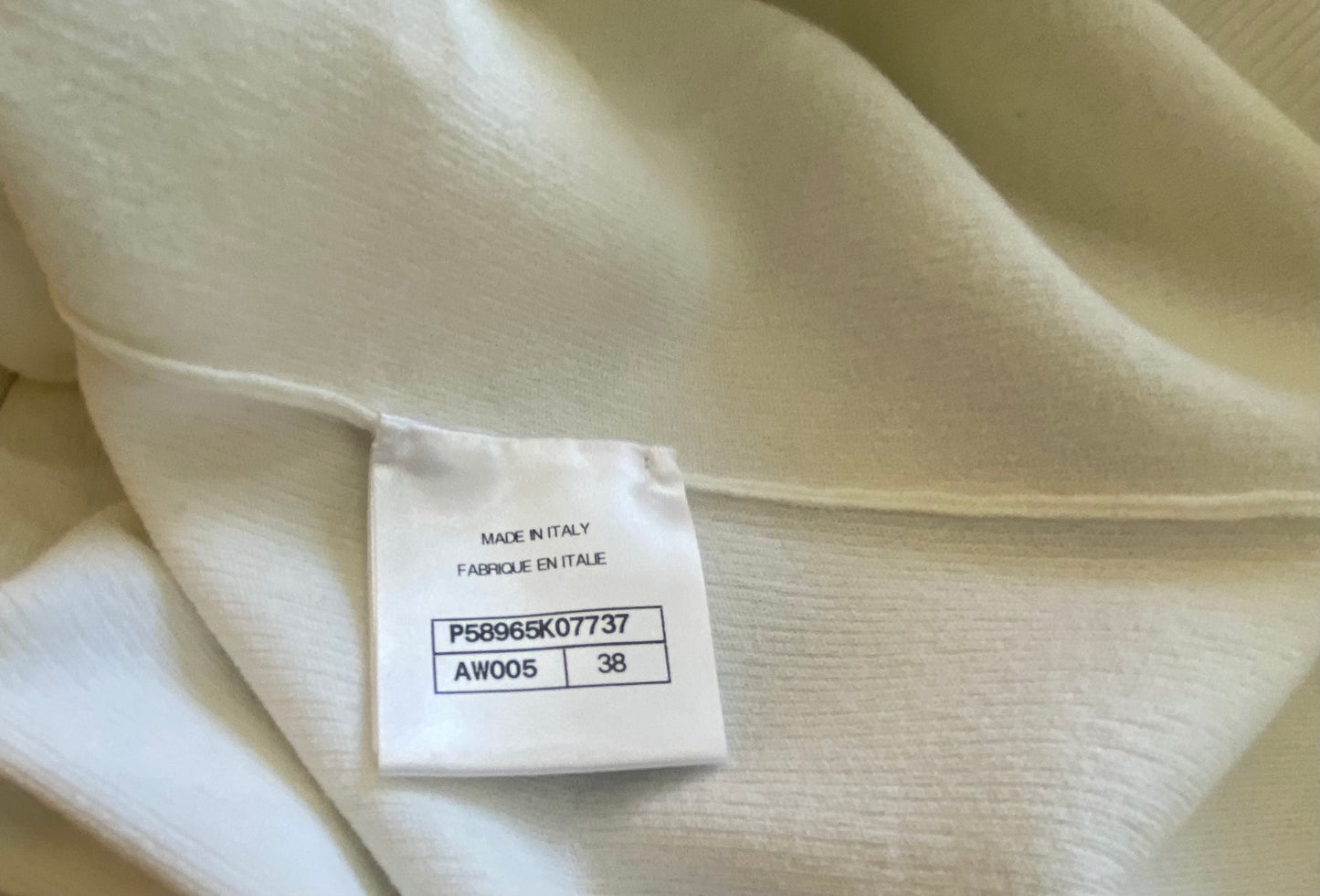 CHANEL 18P WATER DROP EMBELLISHED COTTON BLOUSE TOP FR 38
