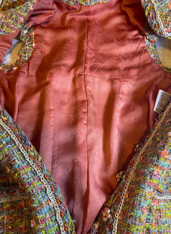 Chanel 14P Multicolor Fantasy Tweed Runway Dress FR 38/40