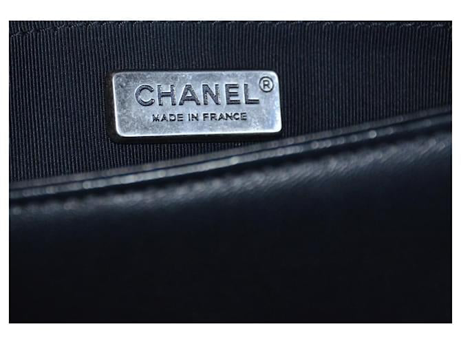 Chanel 14P Limited Edition Swarovski Crystals Strass Small Black Leather Boy Handbag