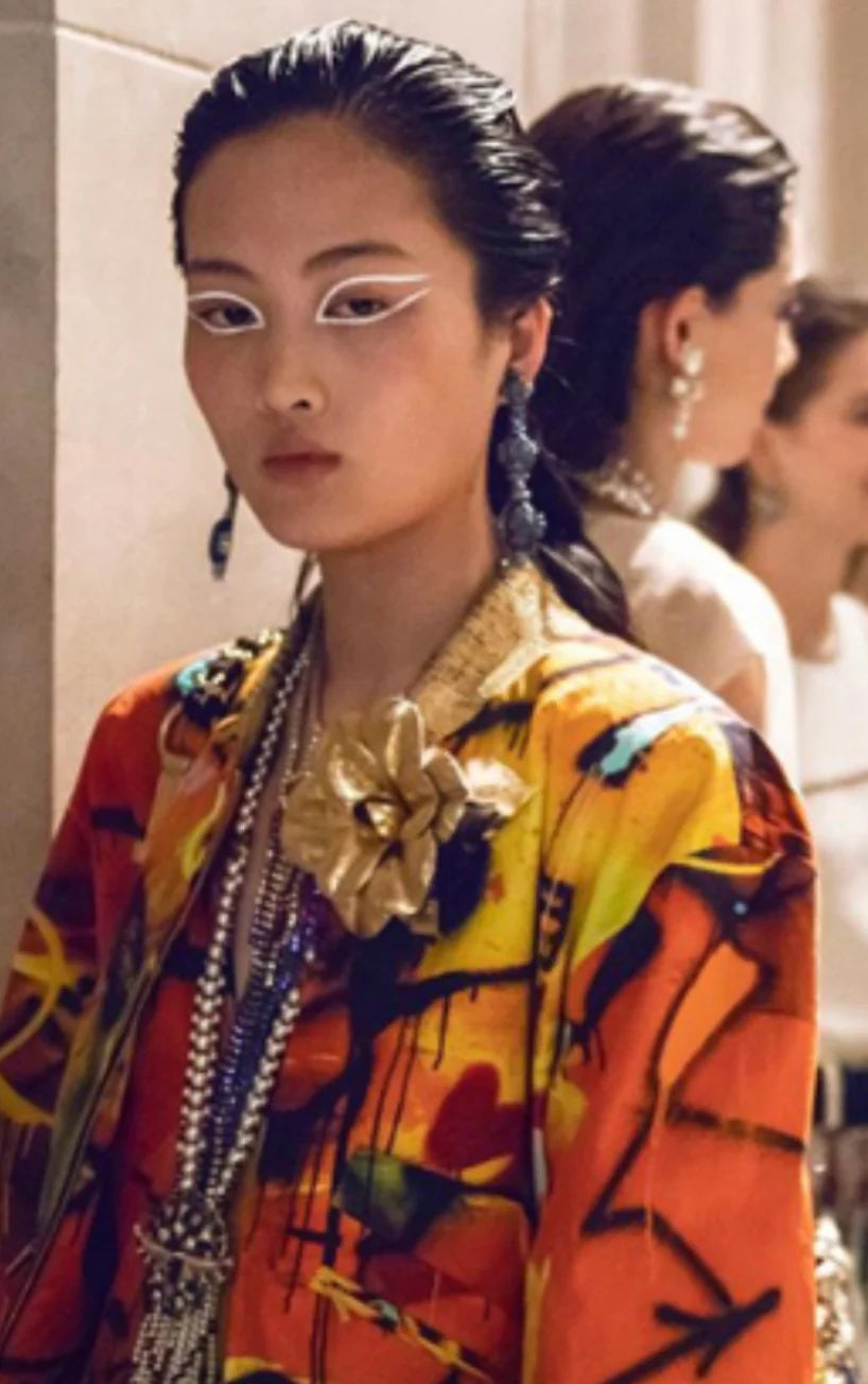 CHANEL 19A PARIS NEW YORK EGYPT SACRED SYMBOLS GRAFFITI BOMBER JACKET FR 34