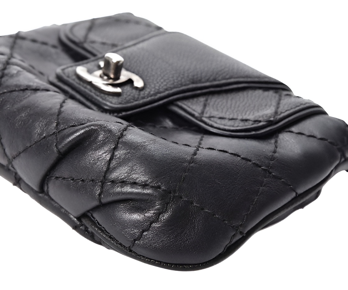 Chanel 14A Paris-Dallas Black Caviar Mini Classic Messenger Flap Bag